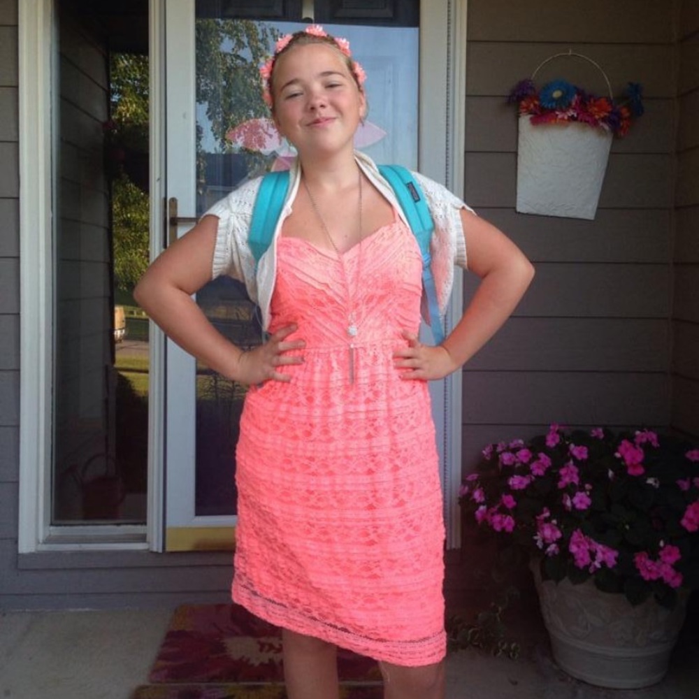 Hot pink dress